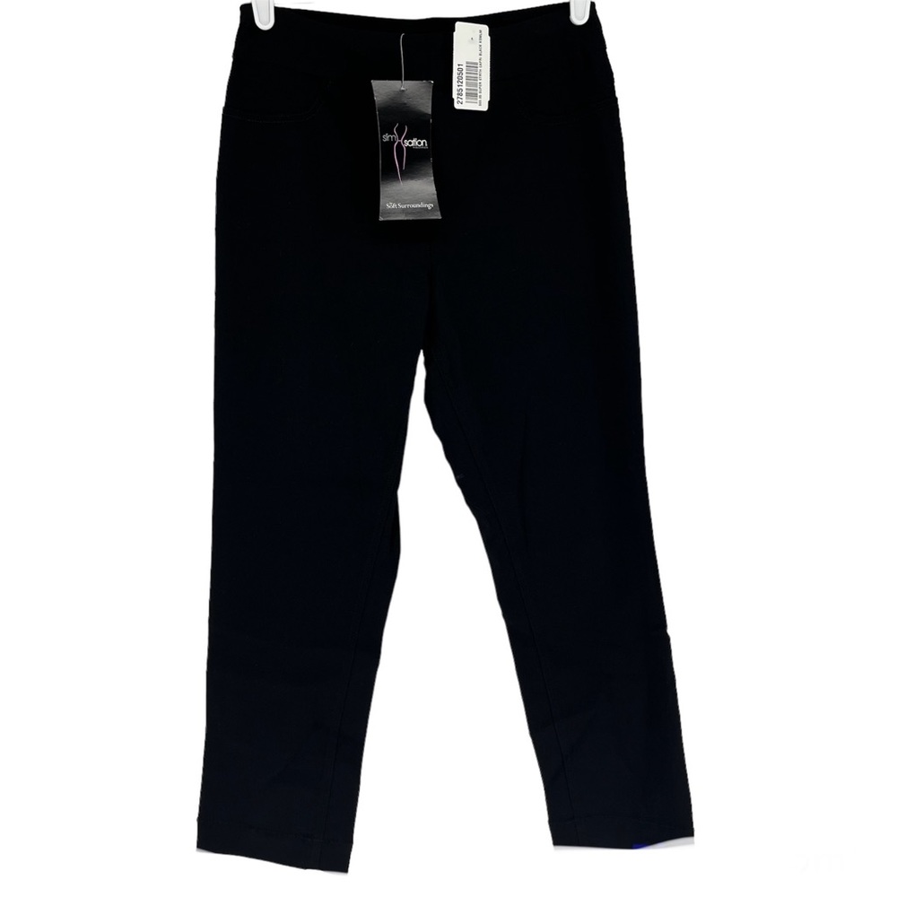 SOFT SURROUNDINGS NWT SUPER STRETCH CAPRI CROPPED BLACK PULL ON PANTS EXTRA SMAL - Picture 2 of 11